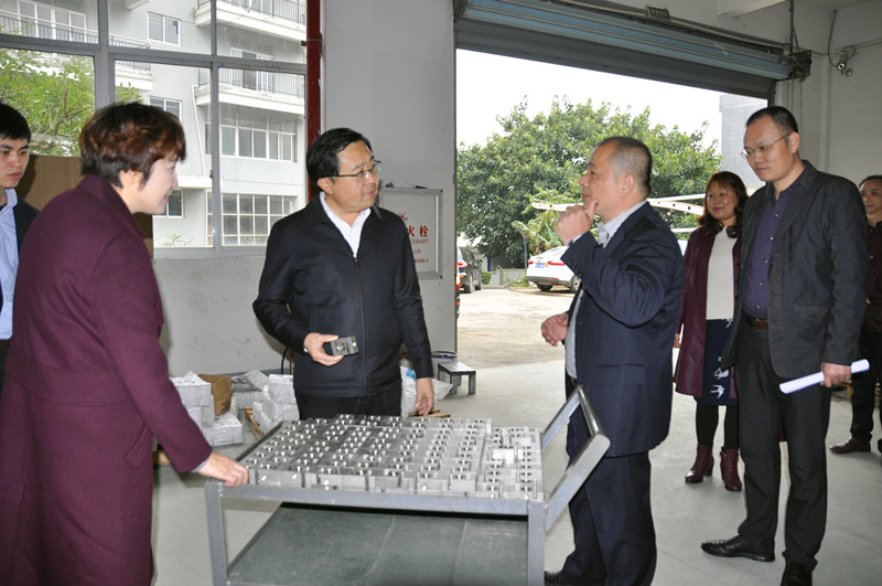 Chengxiang 지방 사무관 왕 Wencai는 Ruima Electric Manufacturing (Fujian) Co., Ltd를 검사했습니다.